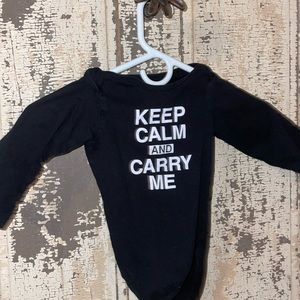 Black “Keep calm and Carry Me” 18-24 Months